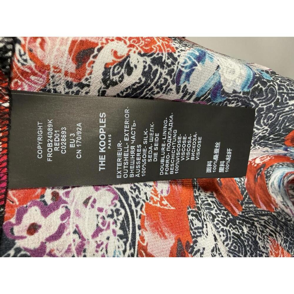 The Kooples Paisley Flowers Mini Wrap Dress 100% Viscose US Large /FR 3 NWT $395 - Picture 6 of 9